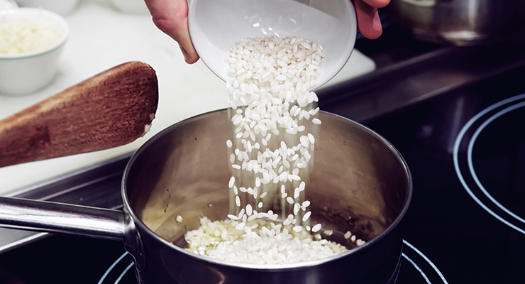 Risotto al tè nero con tartare di capasanta mantecato con cremosa al tartufo  - Versilfood